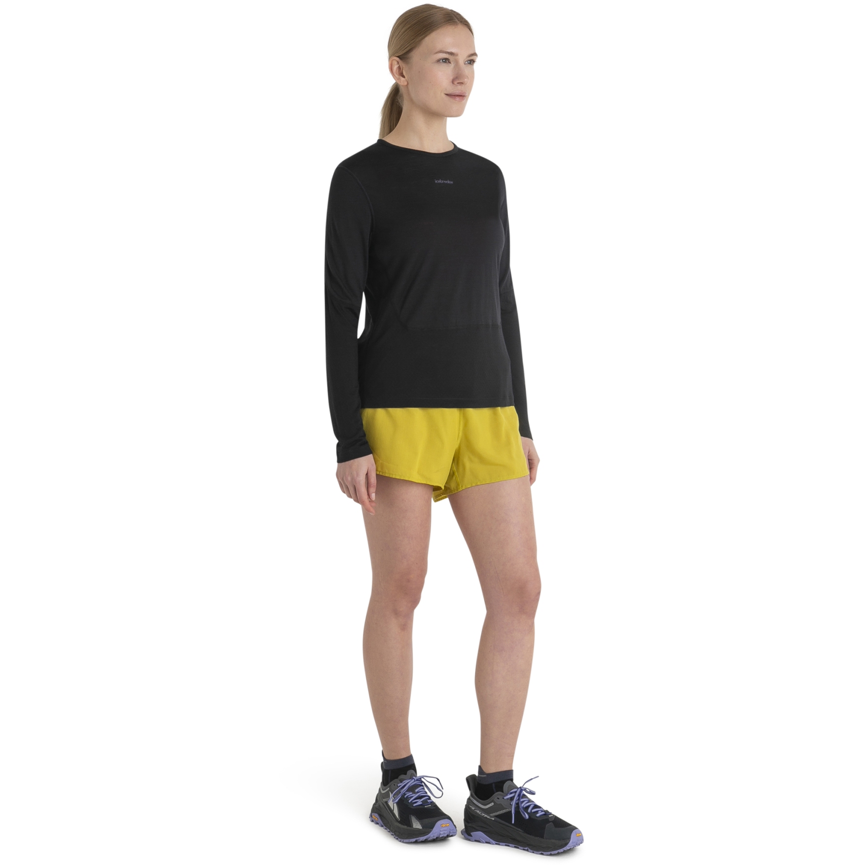 Icebreaker ZoneKnit™ Energy Wind Long Sleeve T-Shirt Women - Black