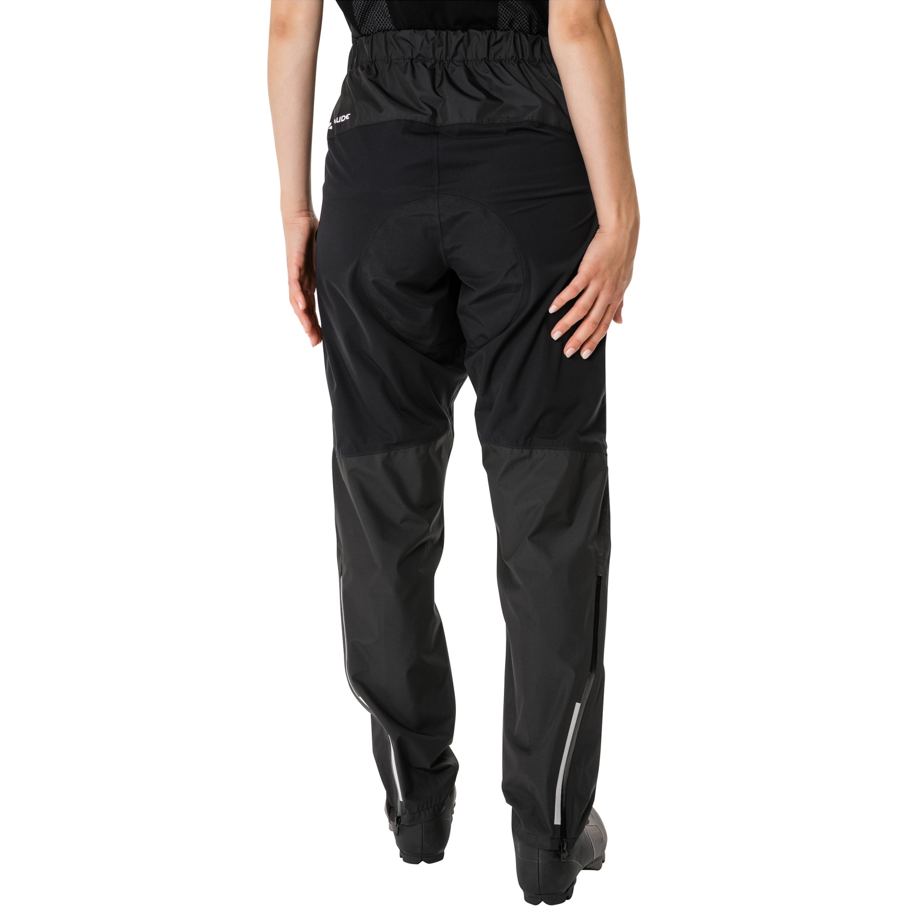 Pantalon de Pluie VAUDE Femme Kuro Noir, Coupe ajustée