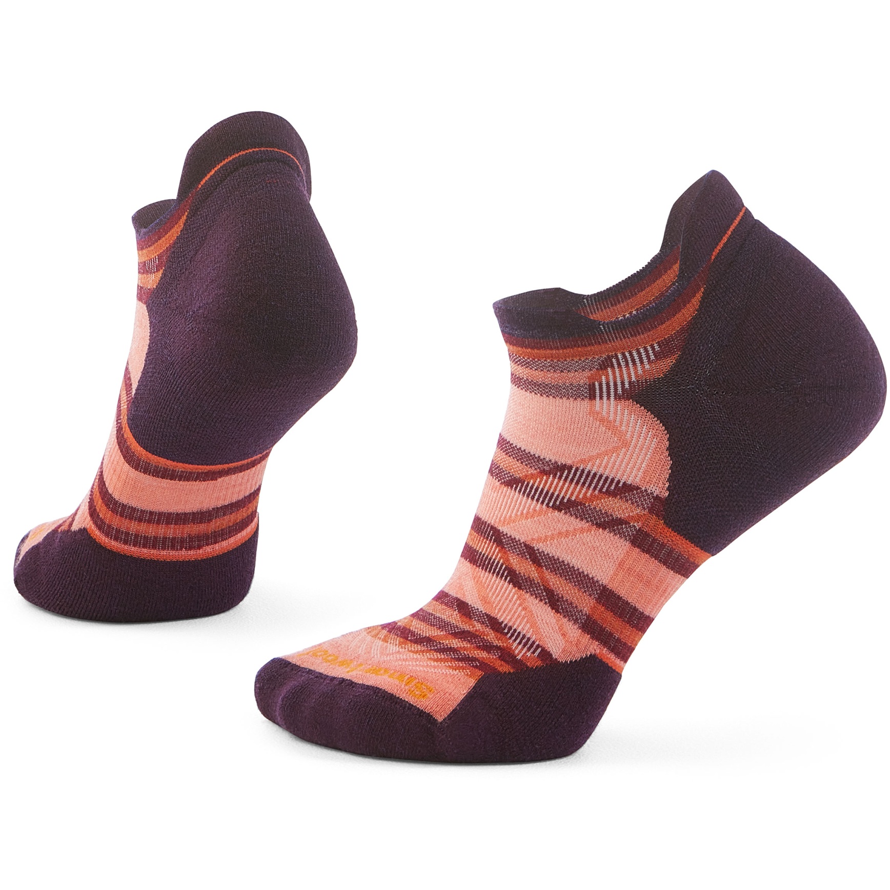 Picture of SmartWool Targeted Cushion Stripe Low Ankle Run Socks Women - J99 wild salmon