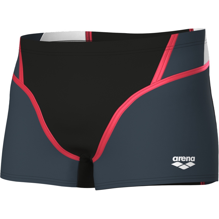 Picture of arena Performance Icons Panel Swim Shorts Men - Asphalt/Black/White/Bright Coral