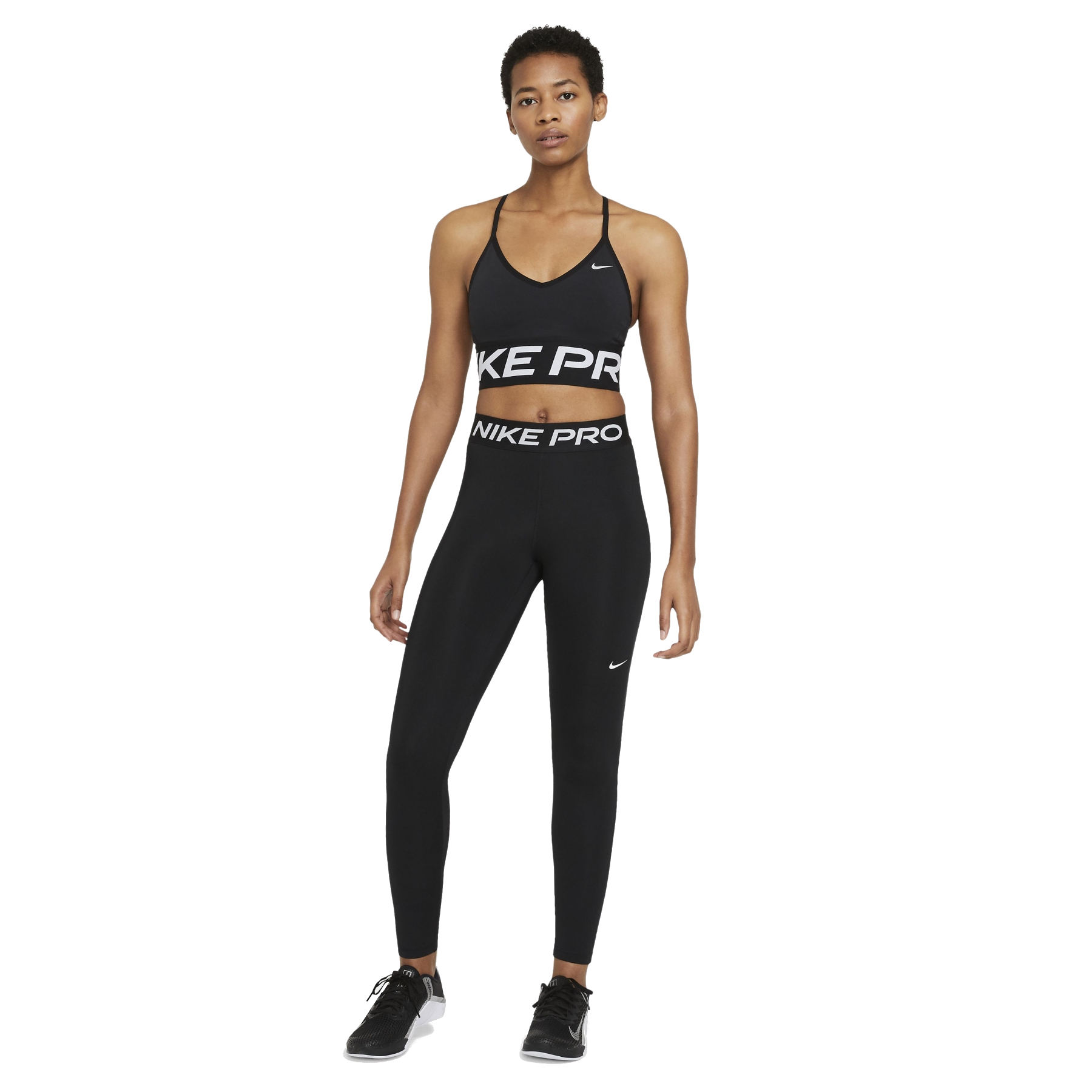 Nike Pro Womens Tights (Black-White), Nike