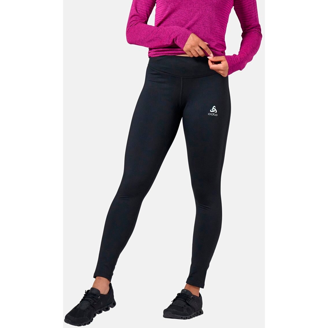 Odlo Essentials Warm Lauf- und Trainings-Tights Damen - schwarz