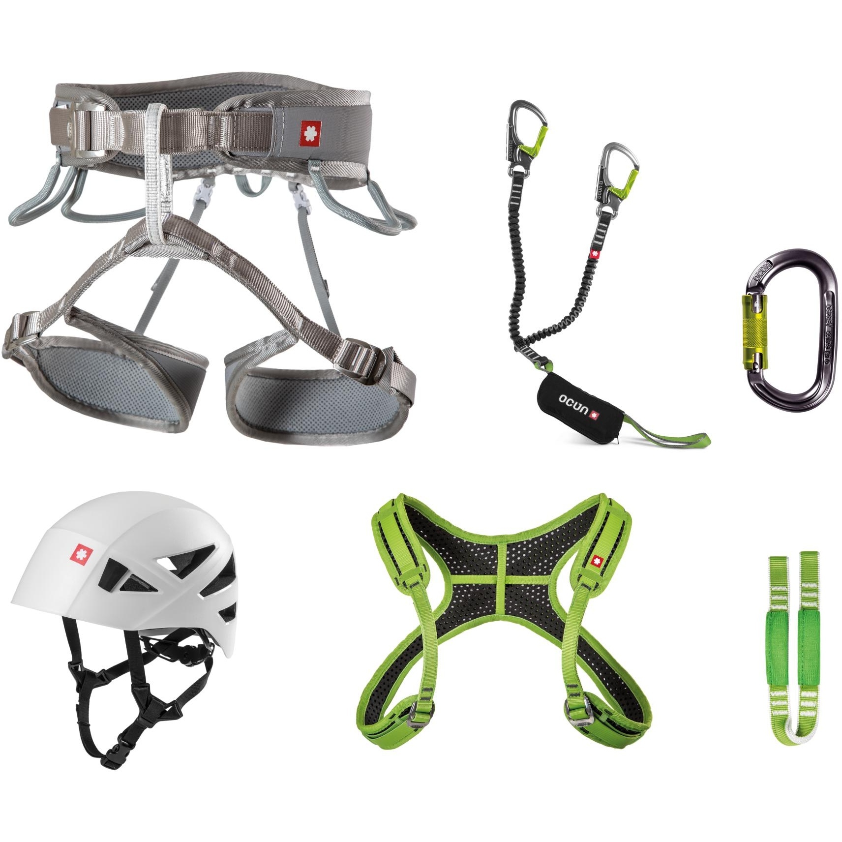 Foto de Ocún Via Ferrata Twist + Chest Shard Set - grey silver/green
