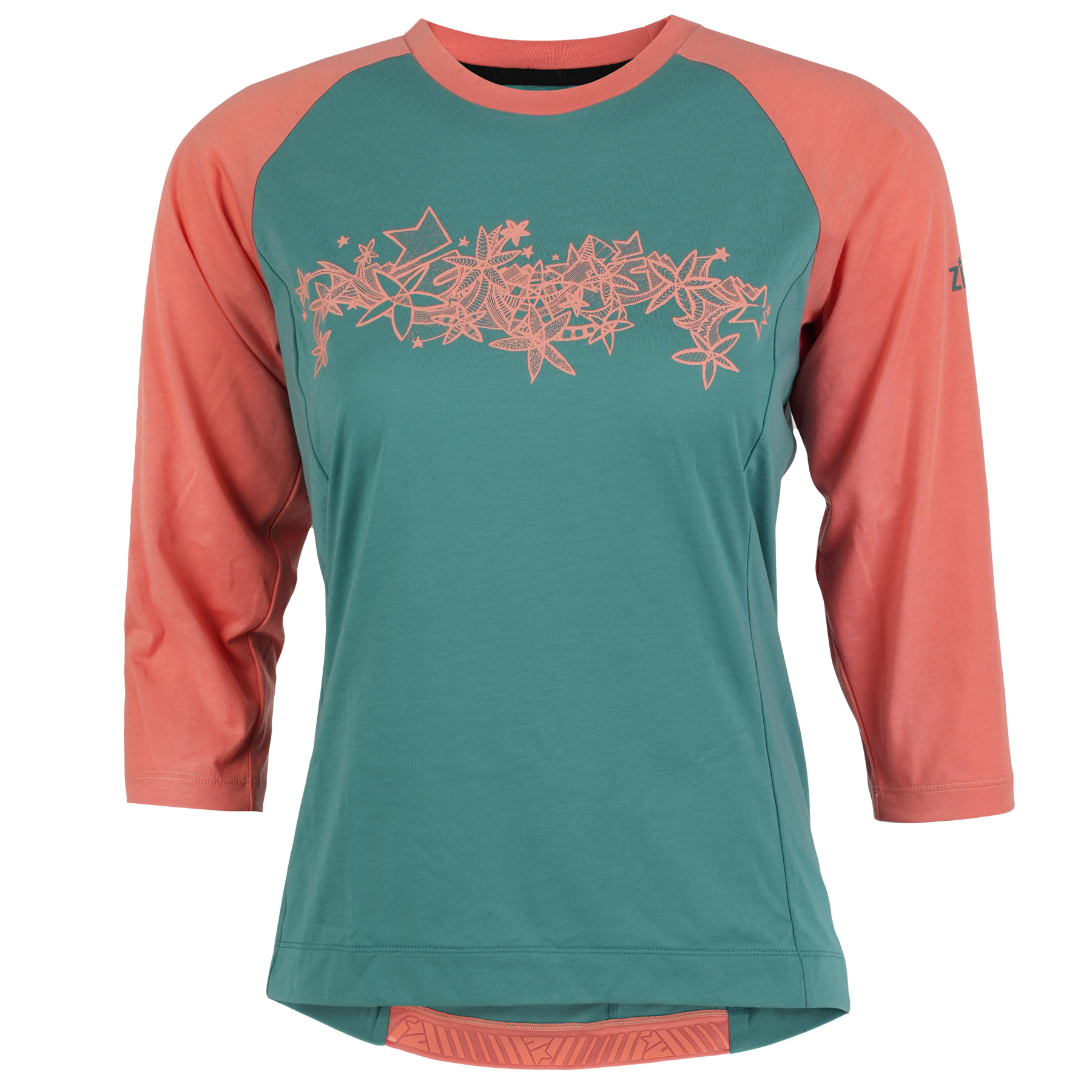 Picture of Zimtstern PureFlowz 3/4 MTB Shirt Women - teal/burnt coral