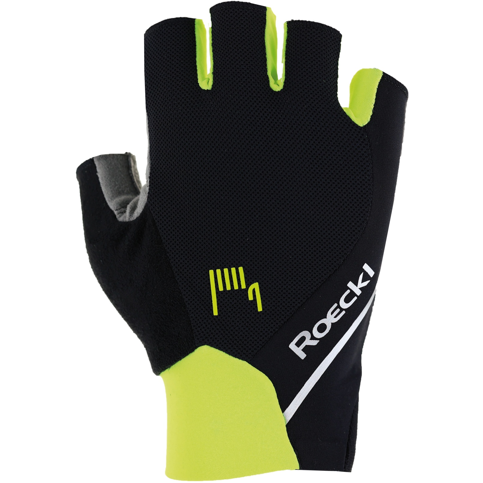 Productfoto van Roeckl Sports Ivory 2 Fietshandschoenen - black/fluo yellow 9210