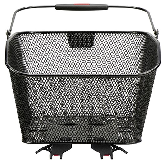 Fahrradkorb Schwarz, Feinmaschig – 39x30x18 Cm, Klappbarer Henkel, Für Gepäckträger