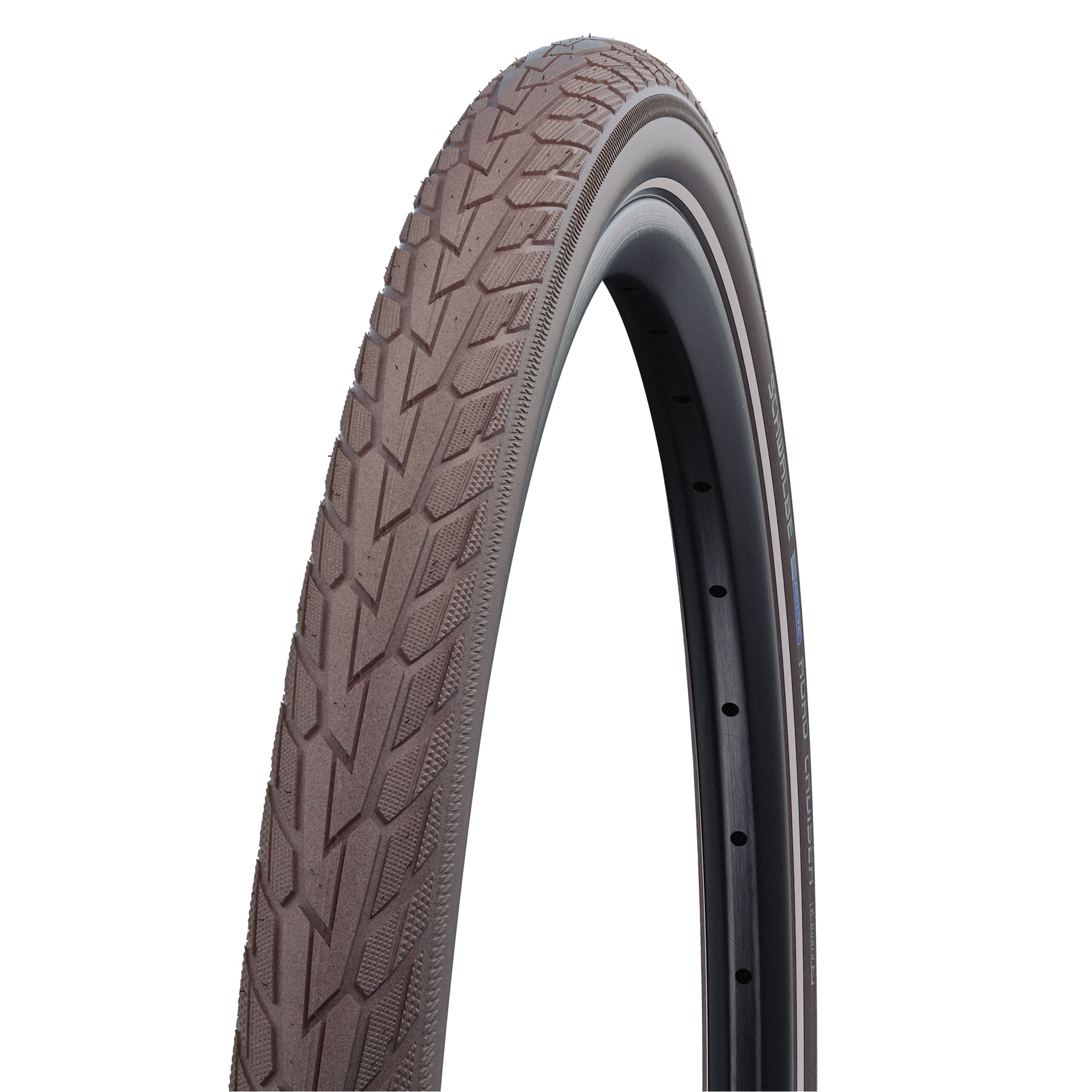 Image of Schwalbe Road Cruiser Wire Bead Tire - Active | SBC | K-Guard - 28x1.60" | coffee-reflex