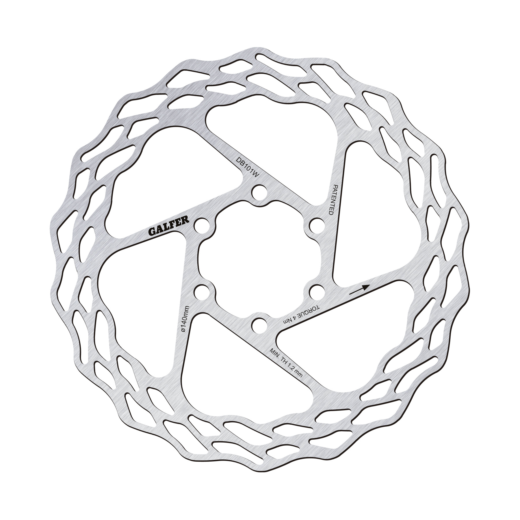 Galfer Wave Brake Disc - Road/Gravel | Fixed | 6-Bolt | BIKE24