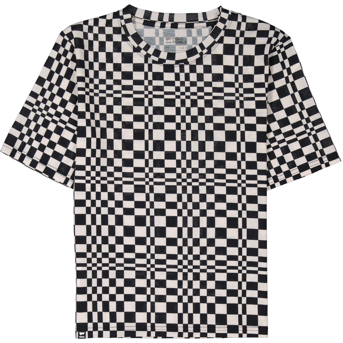 Productfoto van Mons Royale Icon Merino Air-Con Relaxed T-Shirt Dames - checkers