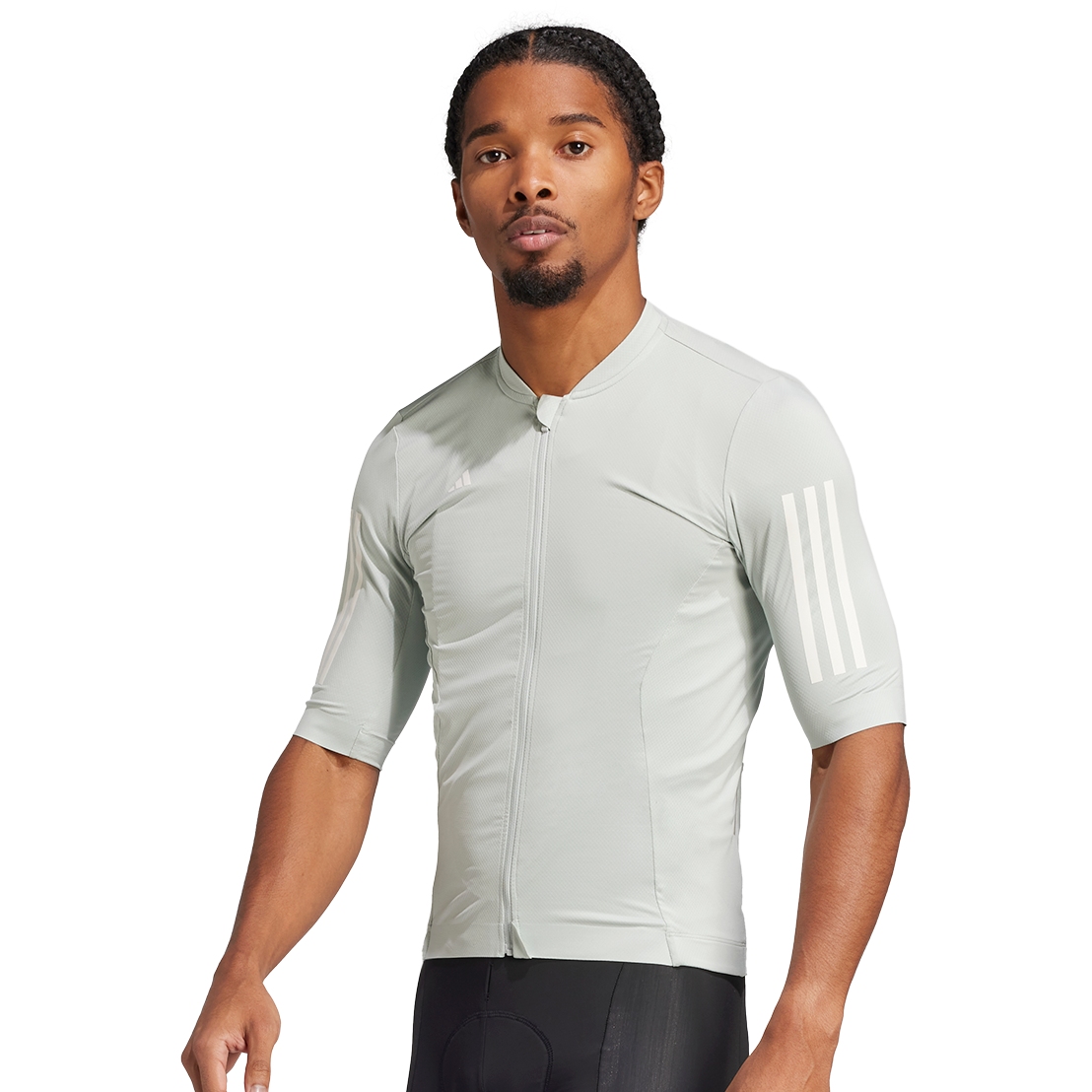 Picture of adidas Tempo 3-Stripes Cycling Jersey Men - wonder silver JG3569