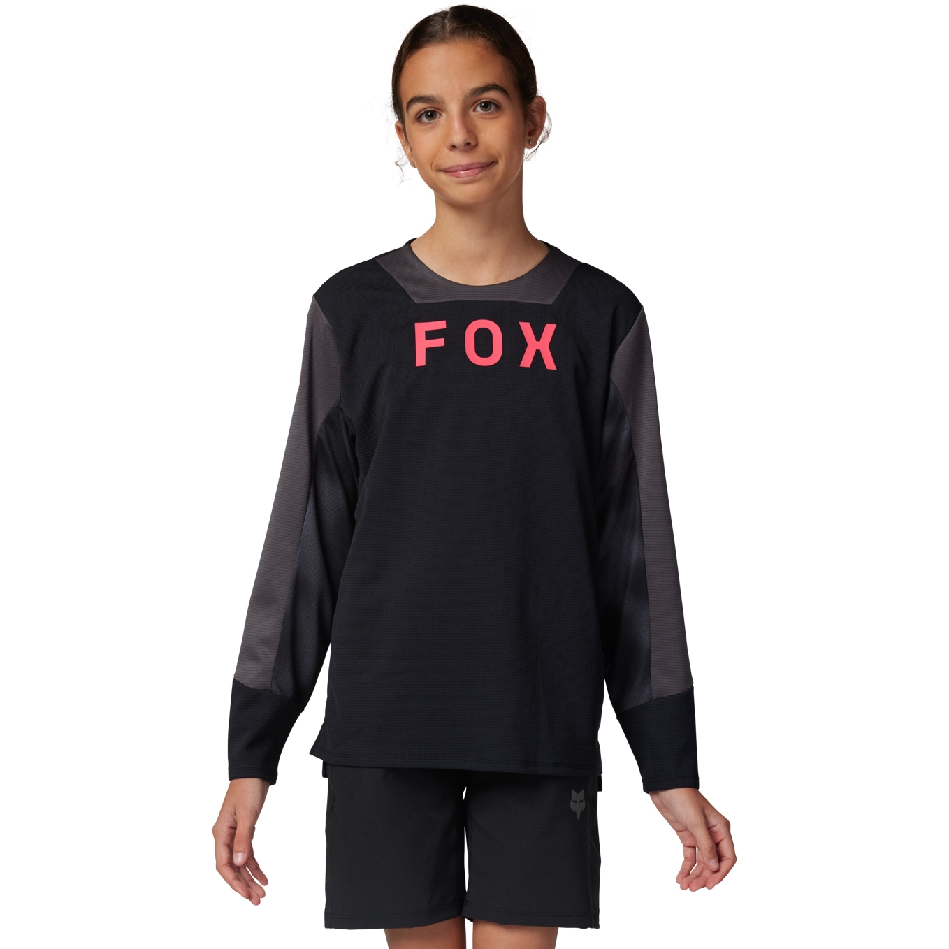 Produktbild von FOX Defend MTB Langarmtrikot Kinder - Taunt - schwarz