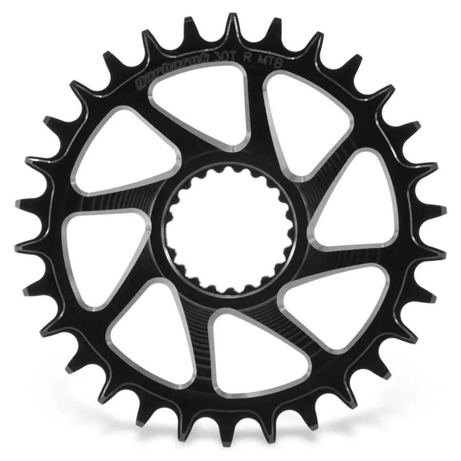 Кольцо цепи Garbaruk - MTB | Прямое крепление | круглое | Узкое-Широкое - для Shimano - черное