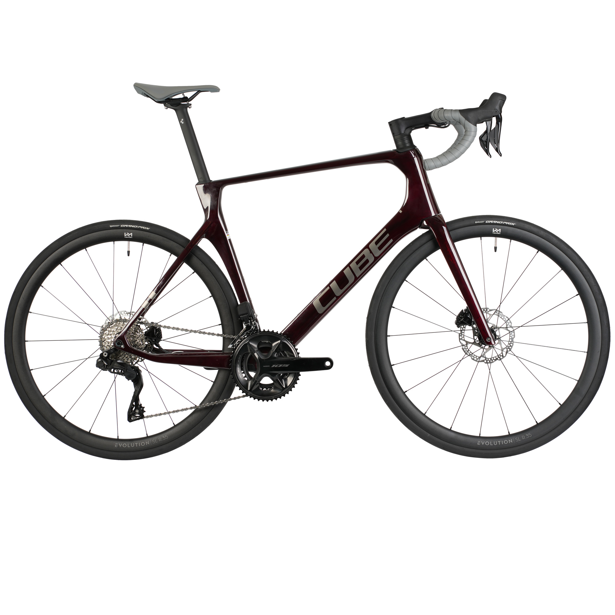 Шоссейный велосипед CUBE AGREE C:62 ONE - Carbon - 2025 - liquidred / prism (SLX)