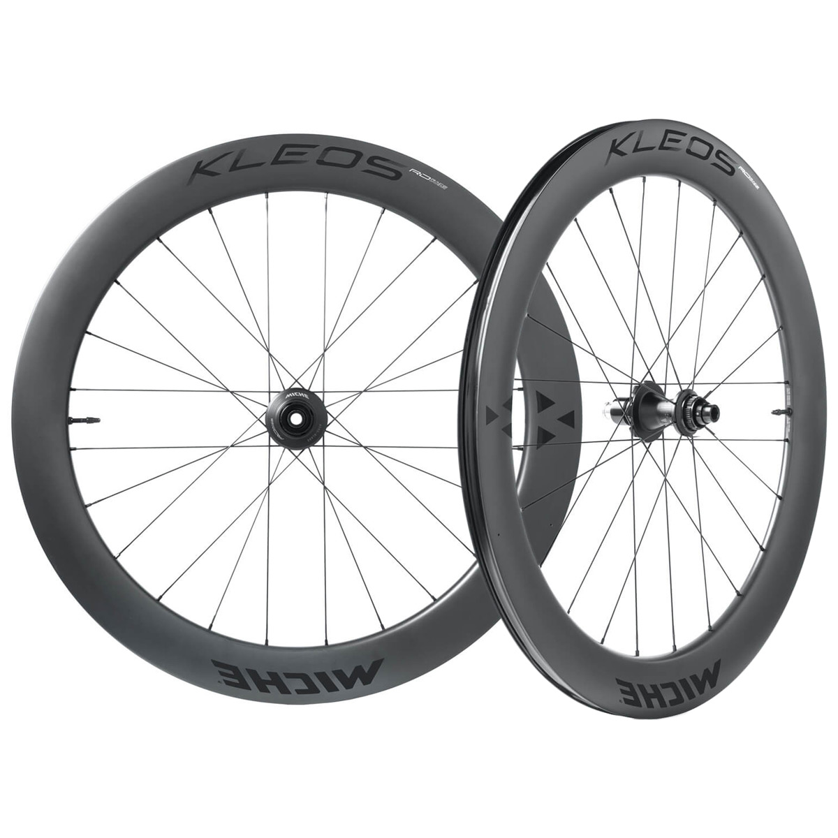 Productfoto van Miche Kleos RD 62 Wielset - 28&quot; | Carbon | Tubeless | Centerlock - 12x100mm | 12x142mm - Shimano HG L