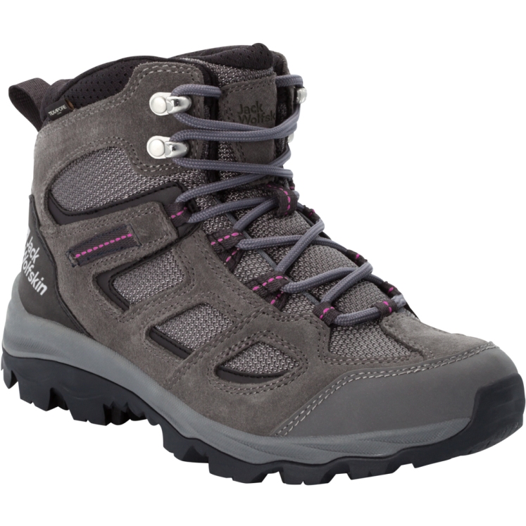 Image of Jack Wolfskin Vojo 3 Texapore Mid Hiking Boots Women - tarmac grey / pink