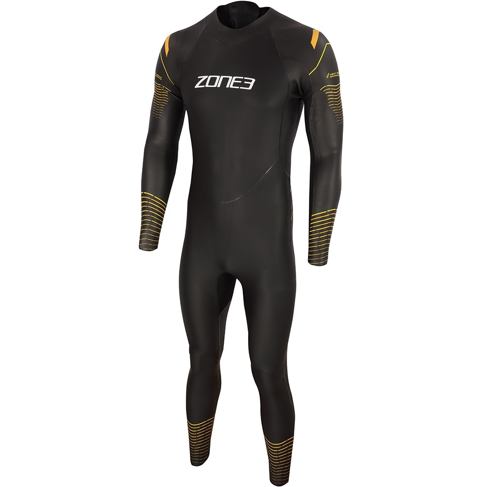Picture of Zone3 Men&#039;s Aspect Thermal Breaststroke Wetsuit - Black/Orange/Yellow