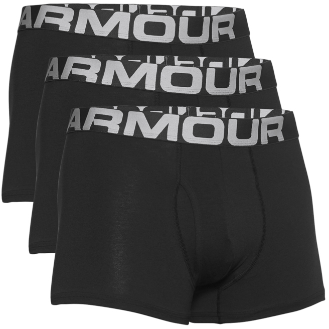 Picture of Under Armour Men&#039;s Charged Cotton® Boxerjock® 3&quot; – 3-Pack - Black/Black/Black