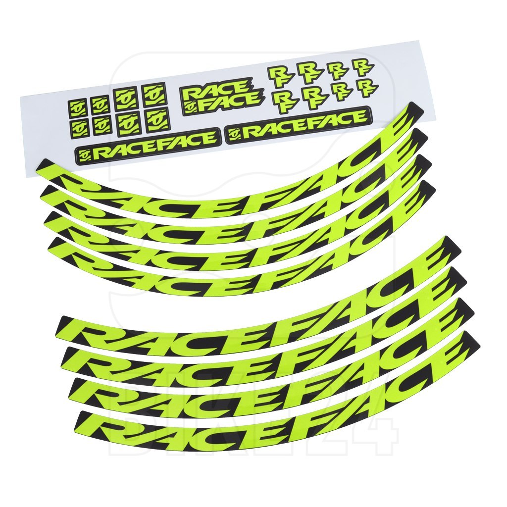 Productfoto van Race Face Decal Kit for AR / Arc Rims - neon yellow