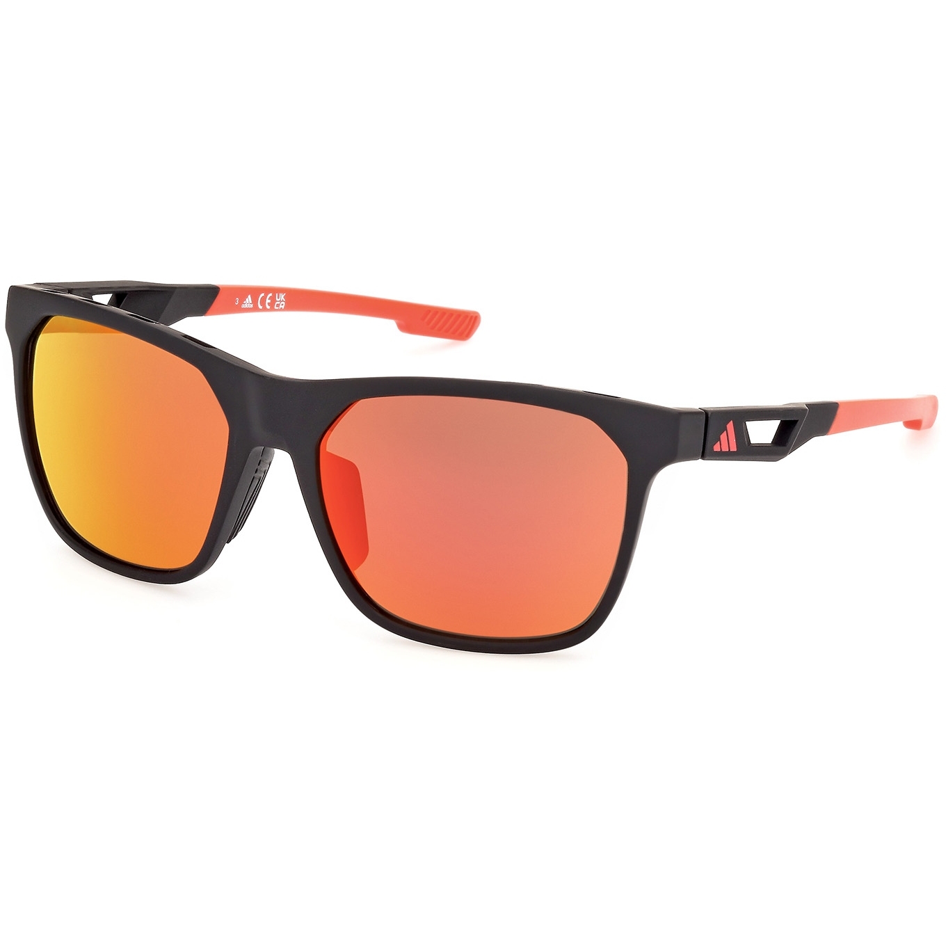 Picture of adidas SP0091 Sport Sunglasses - Matte Black / Mirror Roviex