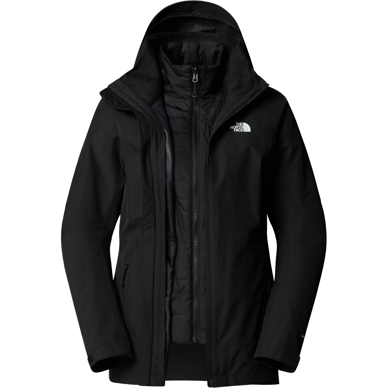 Ladies Jackets North Face Women's Garner Triclimate Jacket The North Face Inlux Triclimate Jacket Women TNF Black Heather/TNF Black  BIKE24