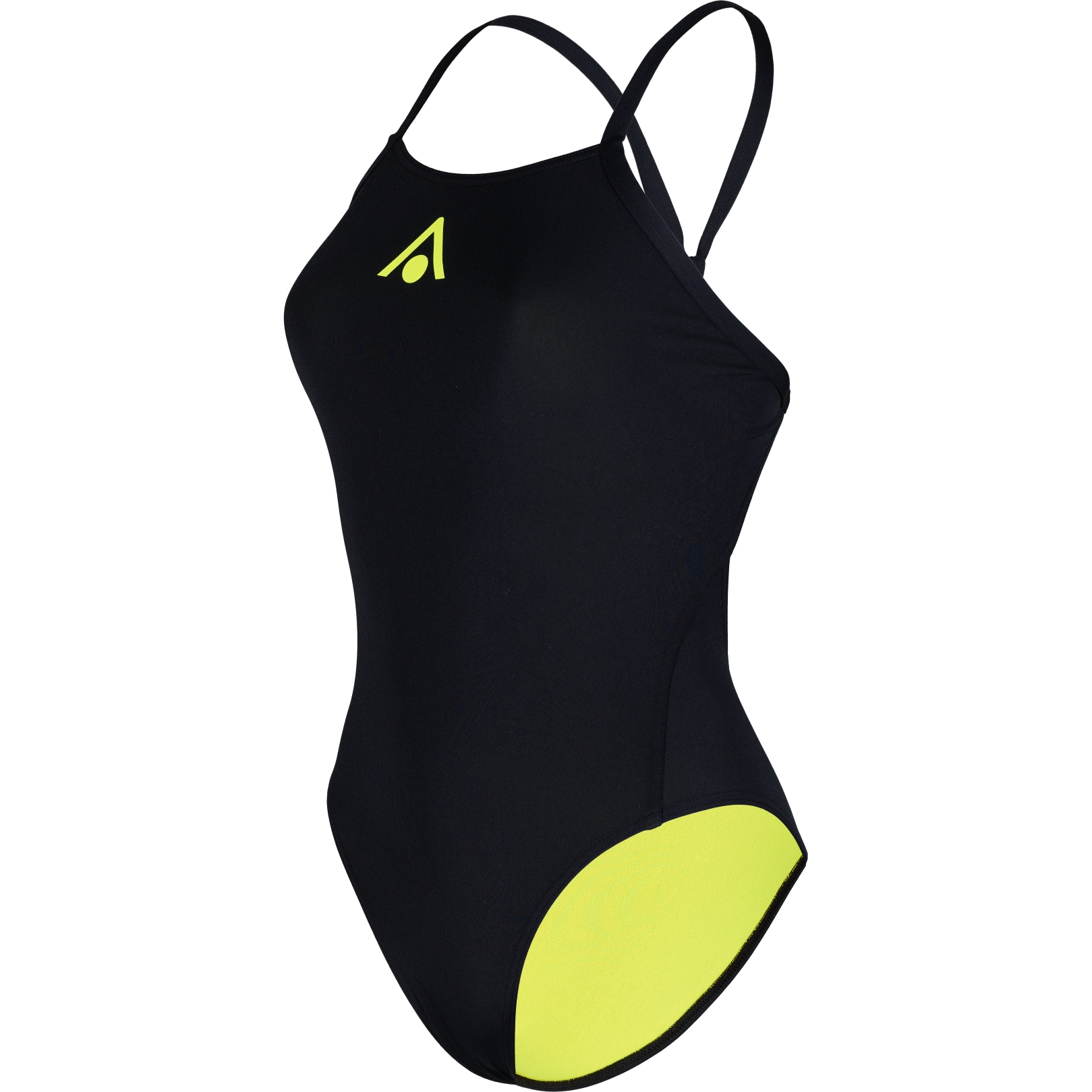 Image of AQUASPHERE Essential Tie Back Swimsuit Women - Black/Yellow