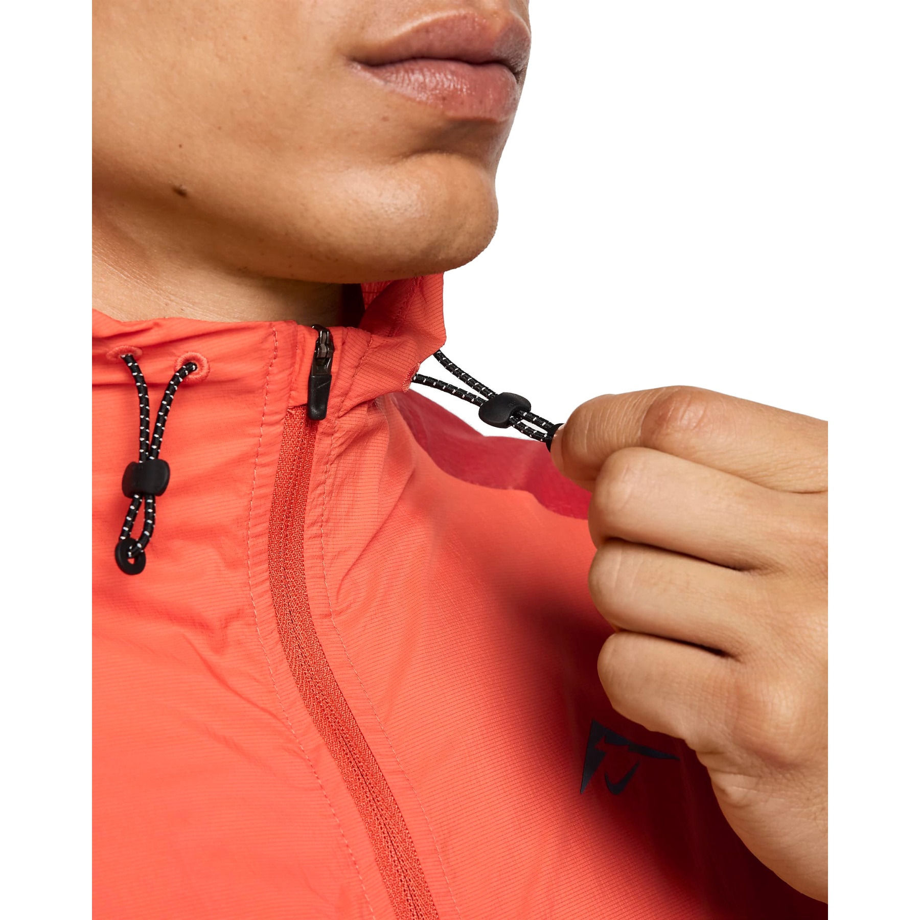 Nike Chaqueta de correr Hombre Trail Aireez vintage coral dragon red black FN4002 846