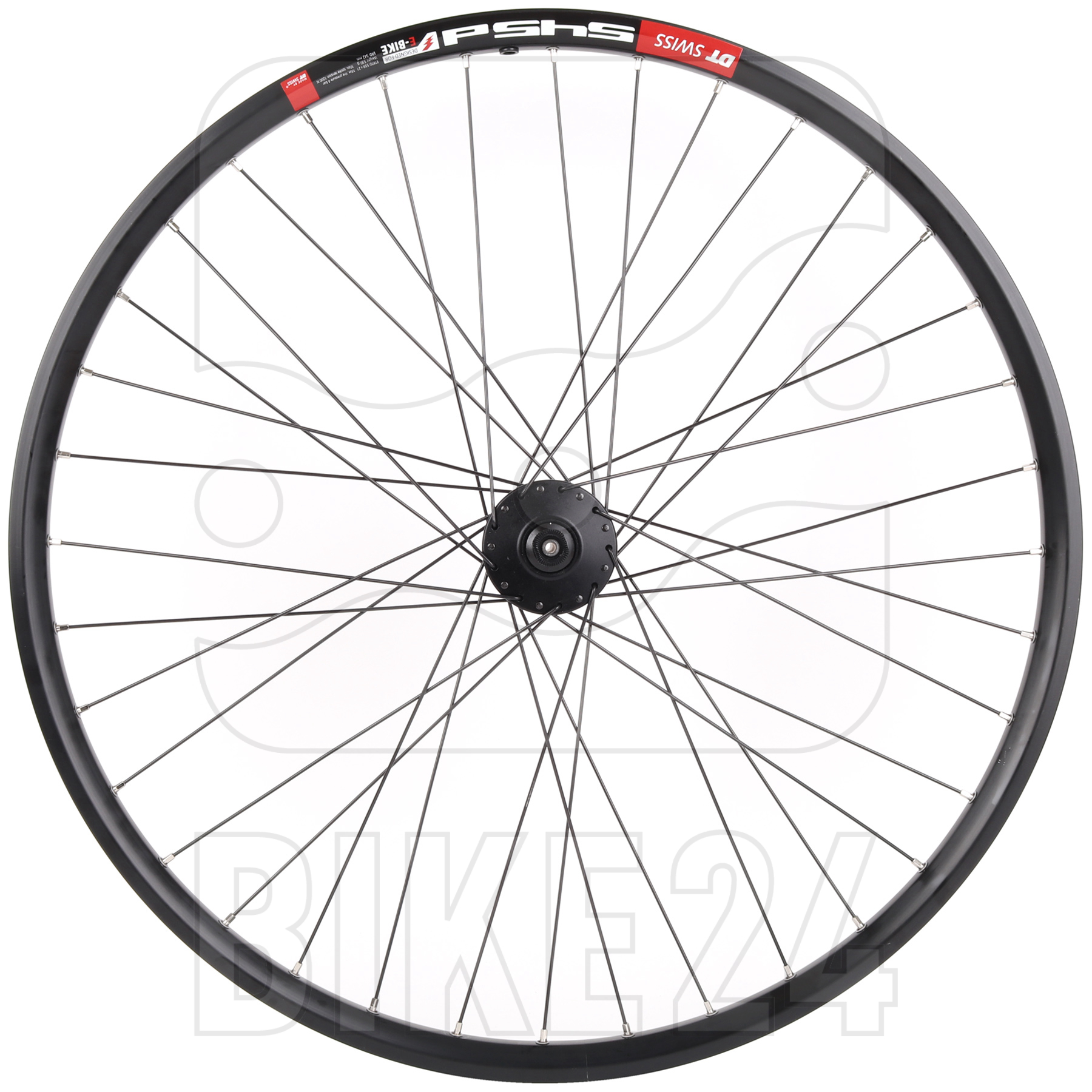Productfoto van Shimano | DT Swiss - Deore | 545d - 26 Inch Front Wheel - 6-Bolt- QR - black