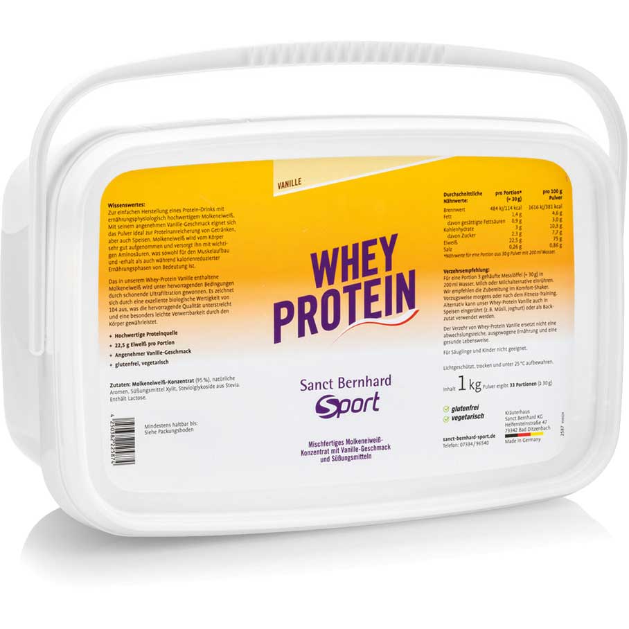 Photo produit de Sanct Bernhard Sport Boisson Protéinée en Poudre - Whey-Protein - 1000g