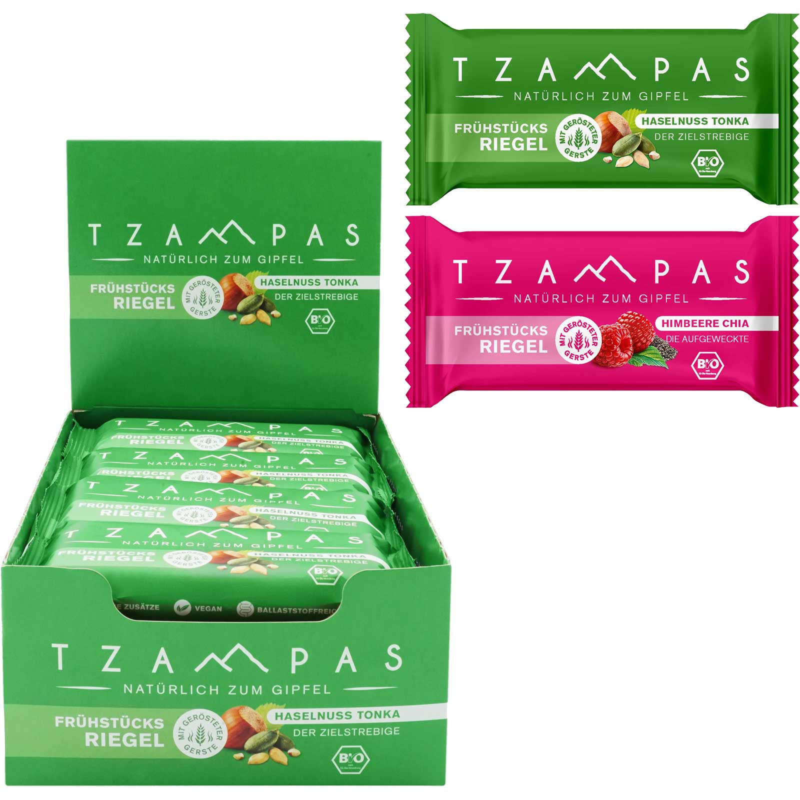 TZAMPAS ORGANIC Frühstücksriegel - Энергетический батончик - 16х70 г