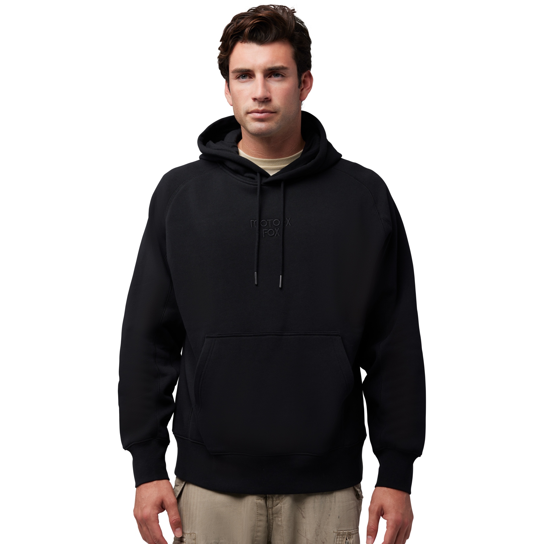 Sweat à Capuche Homme FOX Noir/gris Taille L - Occasion