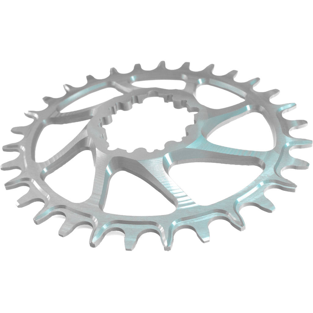 Productfoto van Garbaruk Melon MTB Chainring - Direct Mount / Oval / Narrow-Wide / Boost - for SRAM GXP - silver