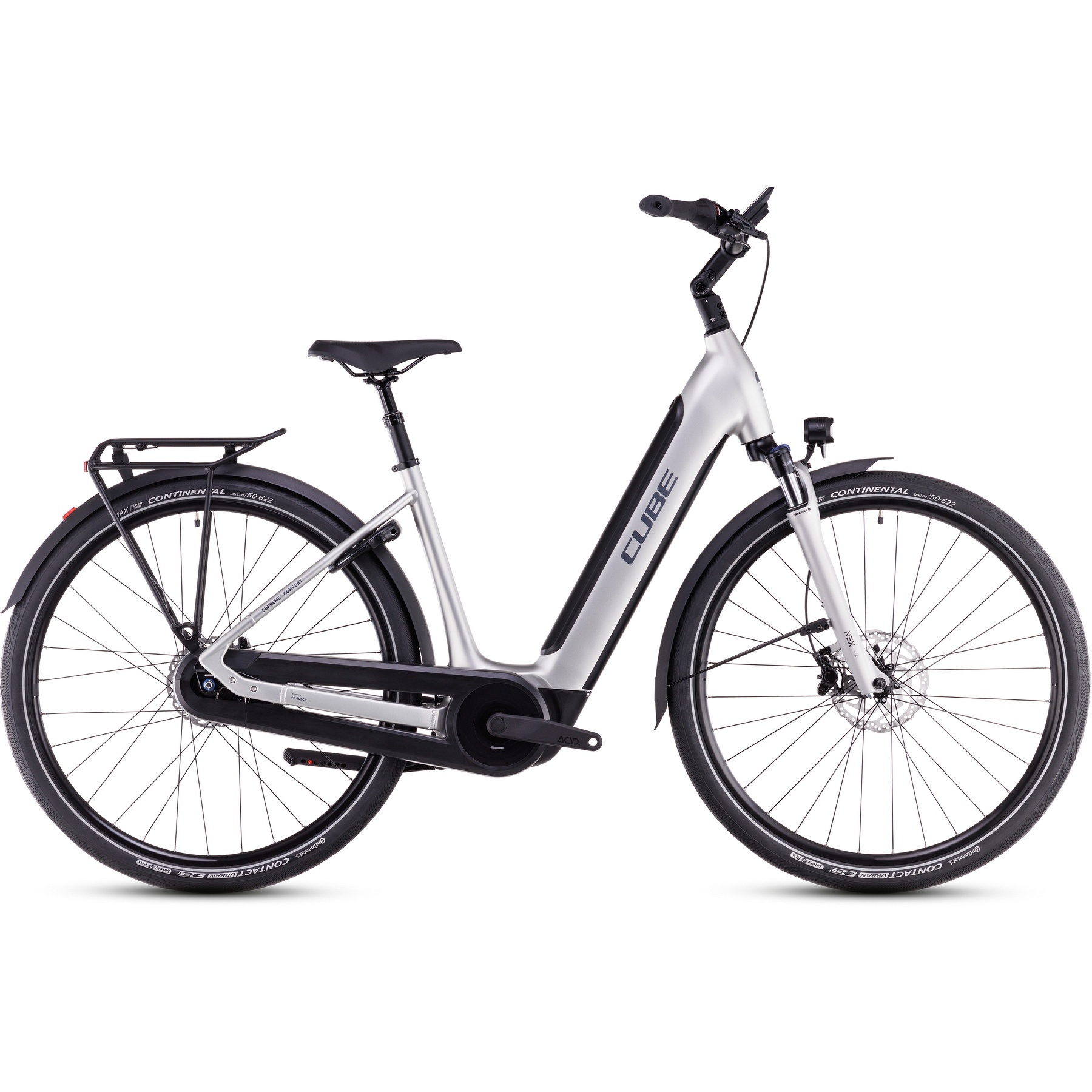Picture of CUBE SUPREME RT HYBRID Comfort EXC 625 - Easy Entry Electric Bike - 2025 - 28&quot; - sleekgrey / lunar
