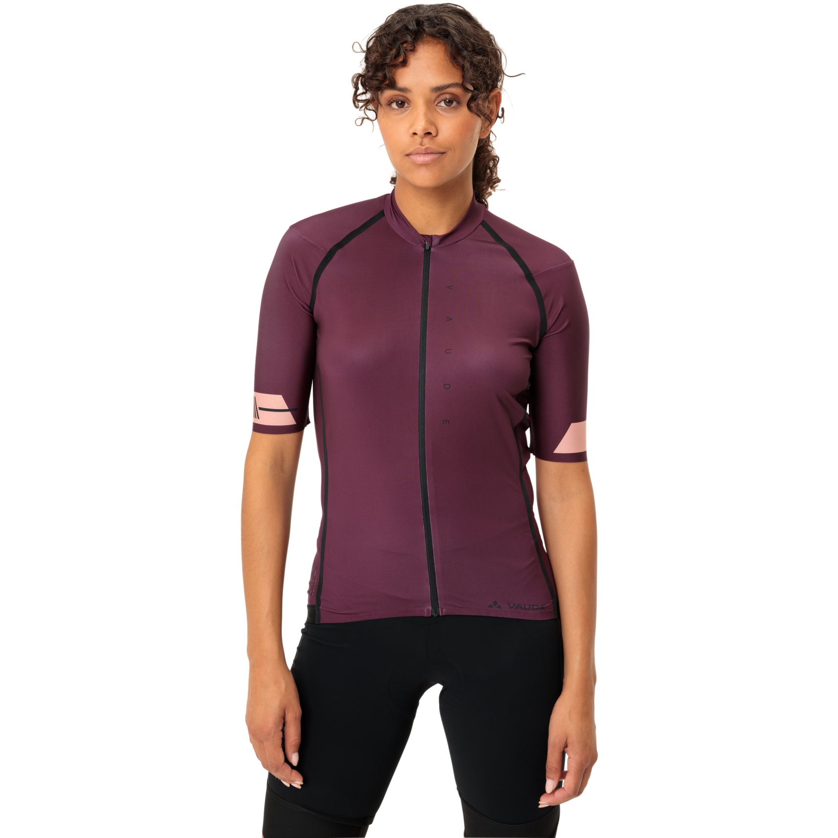 Produktbild von Vaude Furka II Full Zip Kurzarmtrikot Damen - cassis