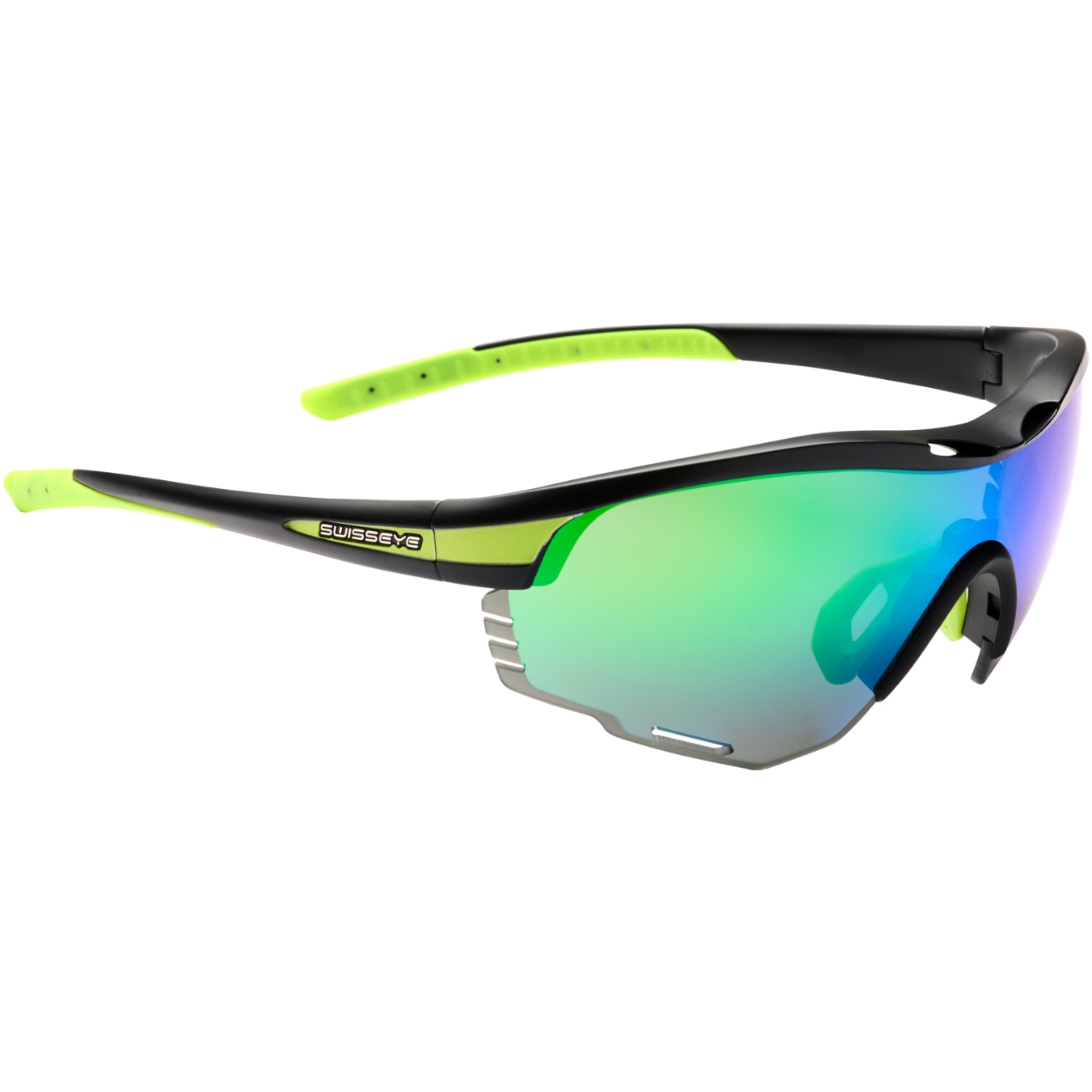 Produktbild von Swiss Eye Novena Re+ RX Brille - Black Matt / Green - Green Green Revo + Orange + Clear 14562RX