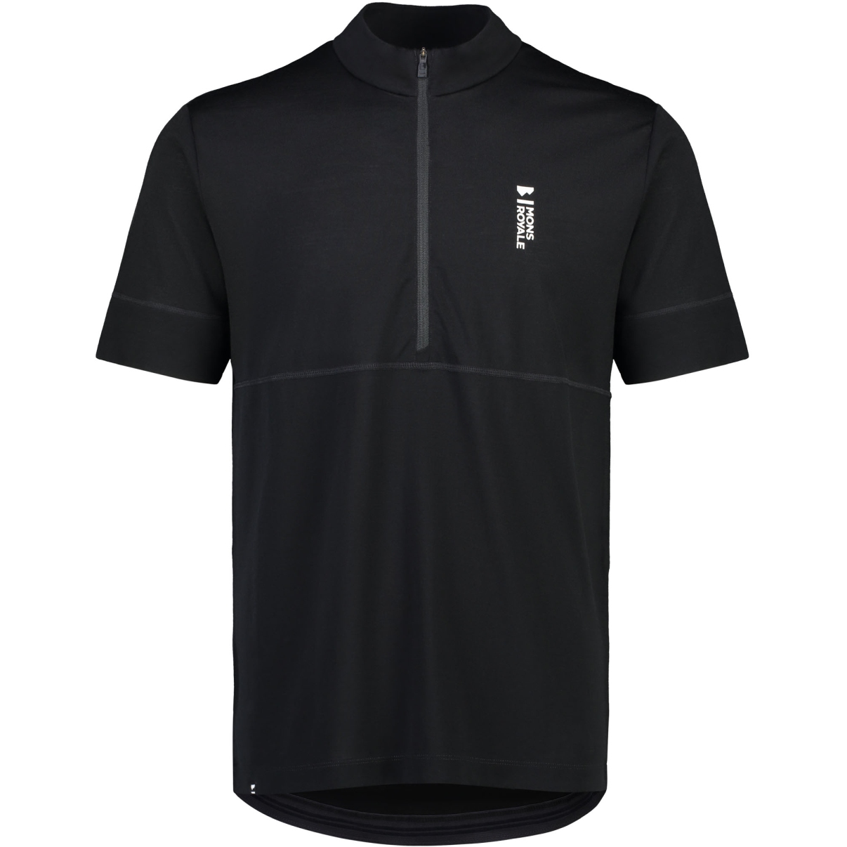 Produktbild von Mons Royale Cadence Merino Air-Con Half Zip T-Shirt Herren - schwarz