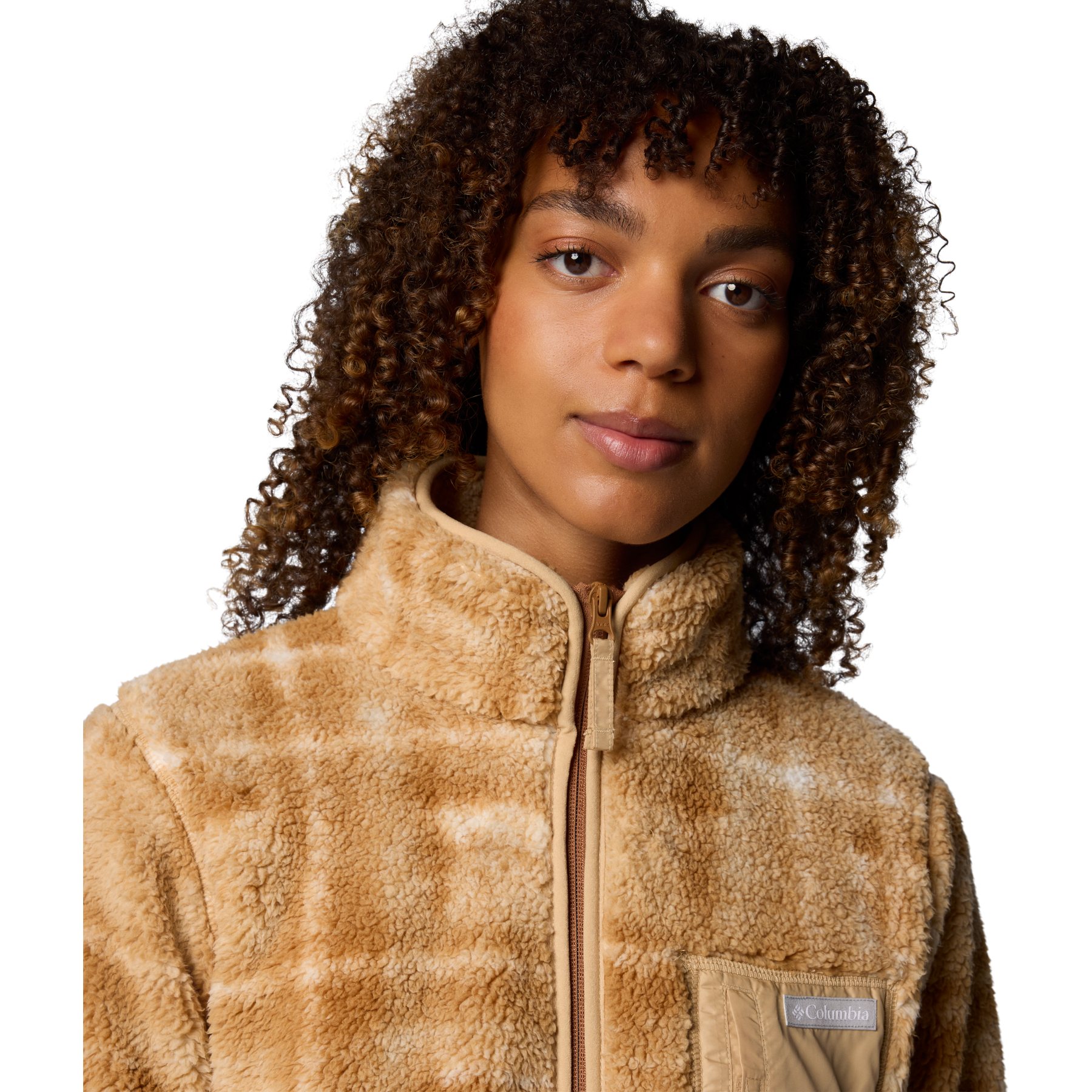Columbia West Bend Print Full Zip II Jacket Women - Camel Brown 