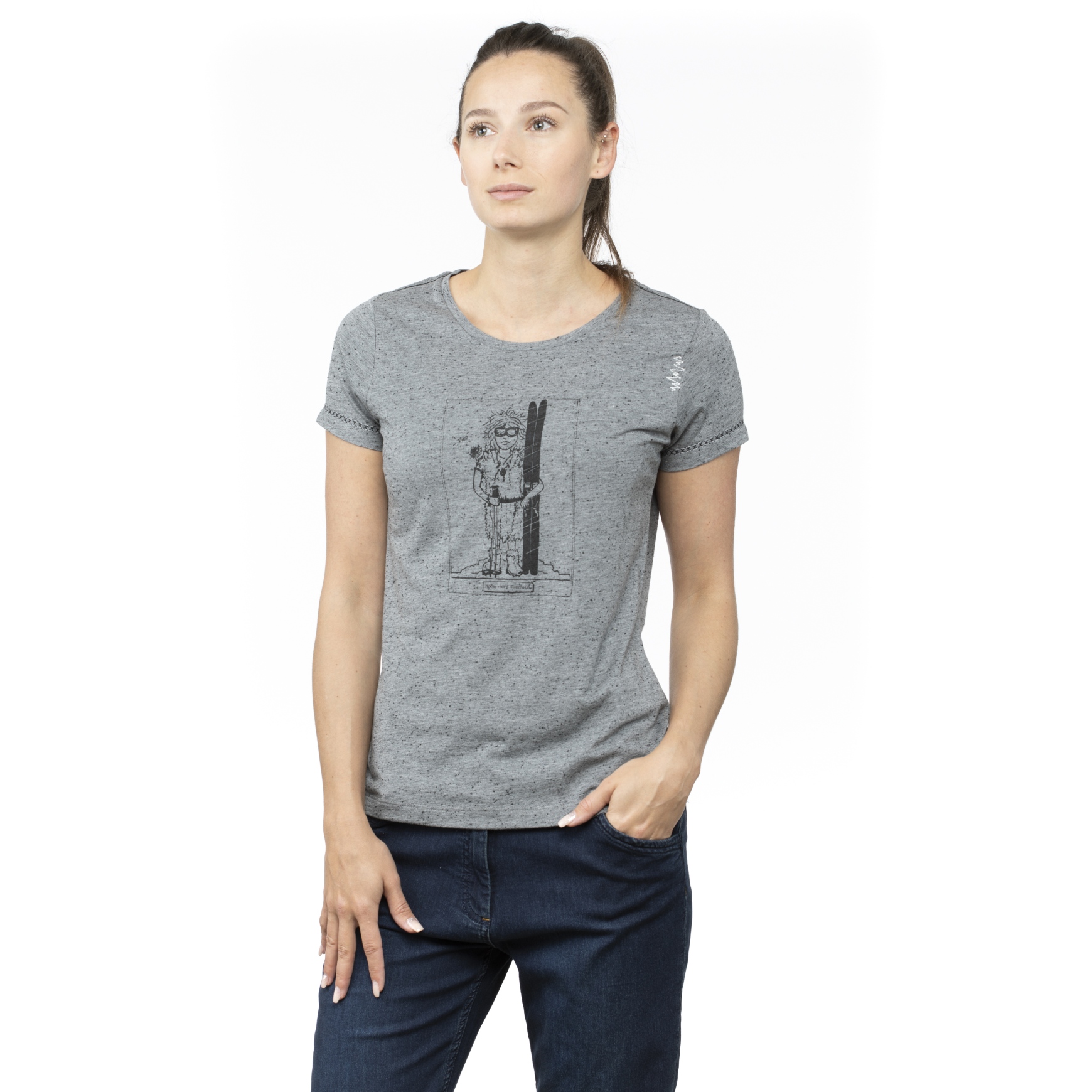 Picture of Chillaz Saile Homo Mons Sportivus Femi T-Shirt Women - dark grey melange