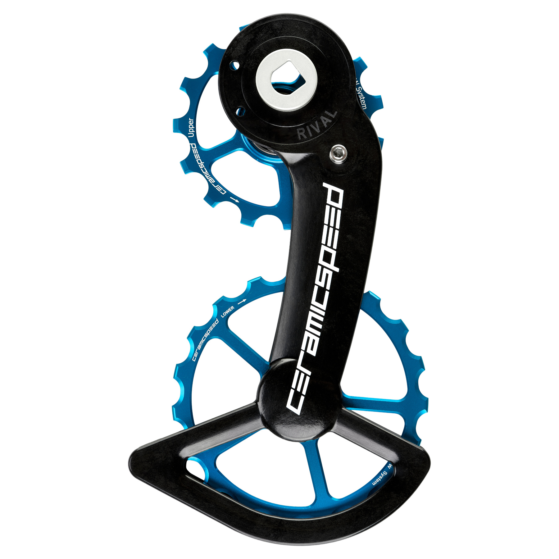 Picture of CeramicSpeed OSPW Derailleur Pulley System - for SRAM Rival AXS | 15/19 Teeth | Coated Bearings - Alternative Blue