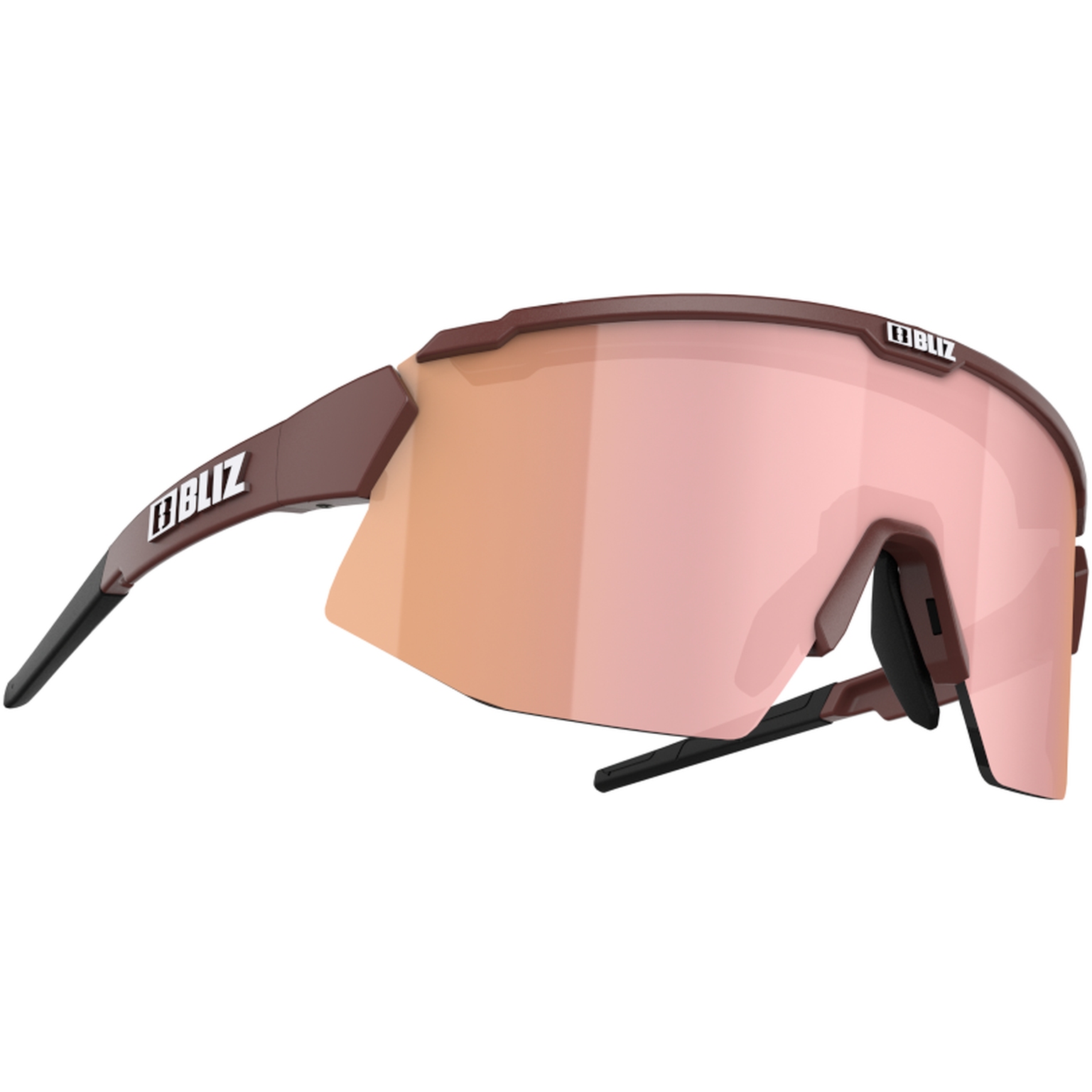 Picture of Bliz Breeze Small Glasses - Matt Burgundy Brown with Rose Multi + Pink