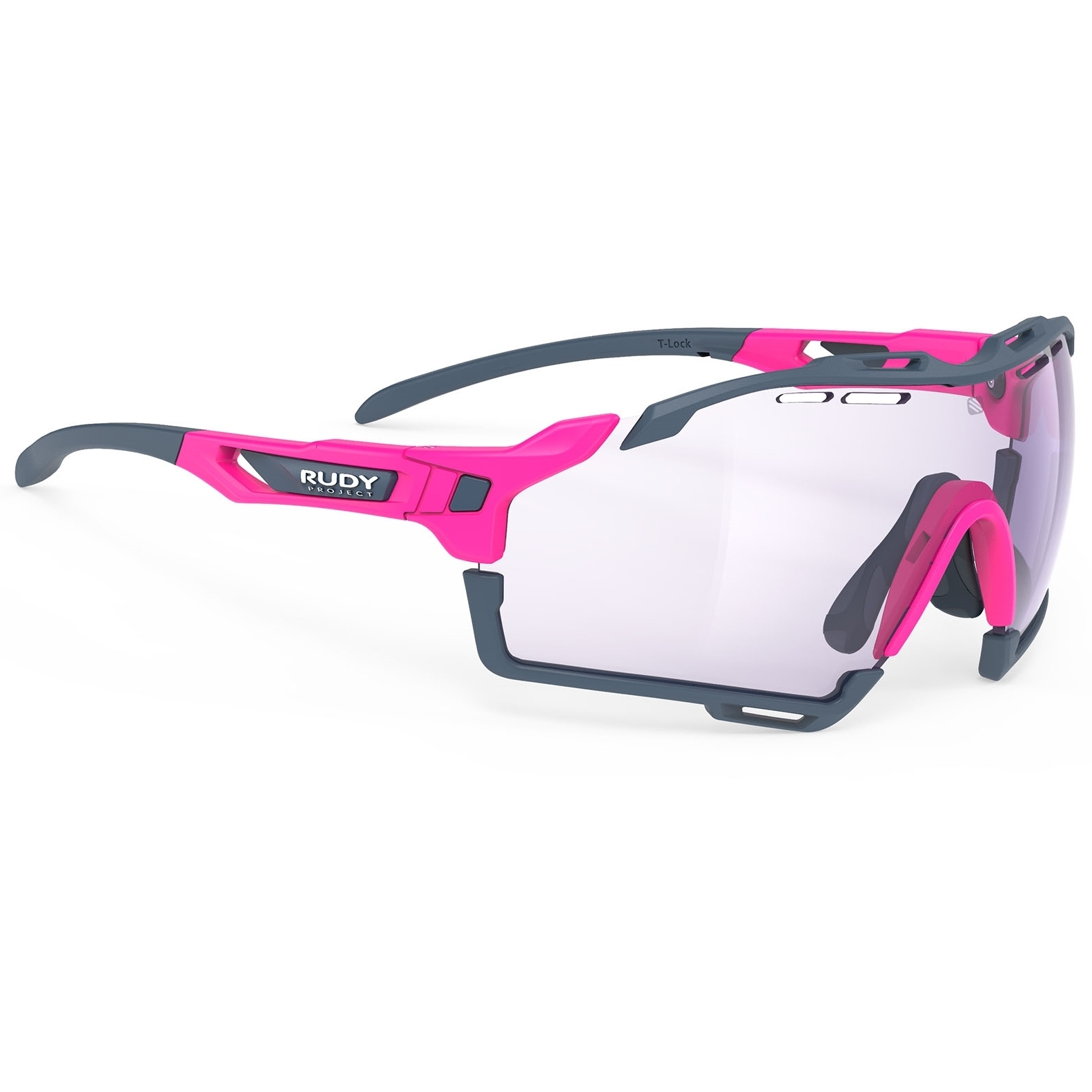 Picture of Rudy Project Cutline Glasses - Photochromic - Pink Fluo Matte/ImpactX 2 Laser Purple