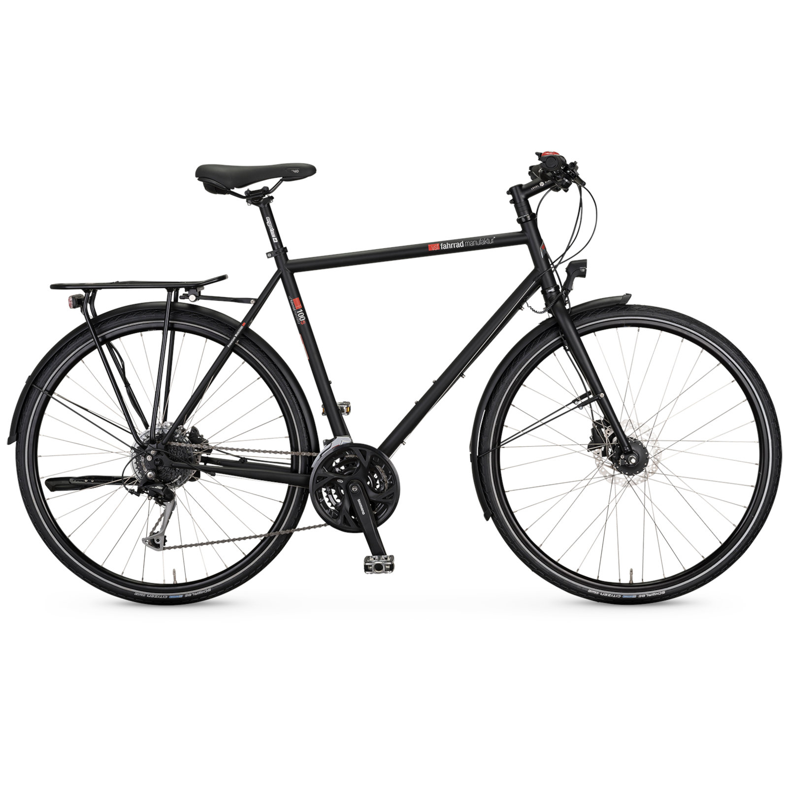 Produktbild von vsf fahrradmanufaktur T-100 SPORT Disc Alivio - Herren Trekkingrad - 2023 - ebony matt