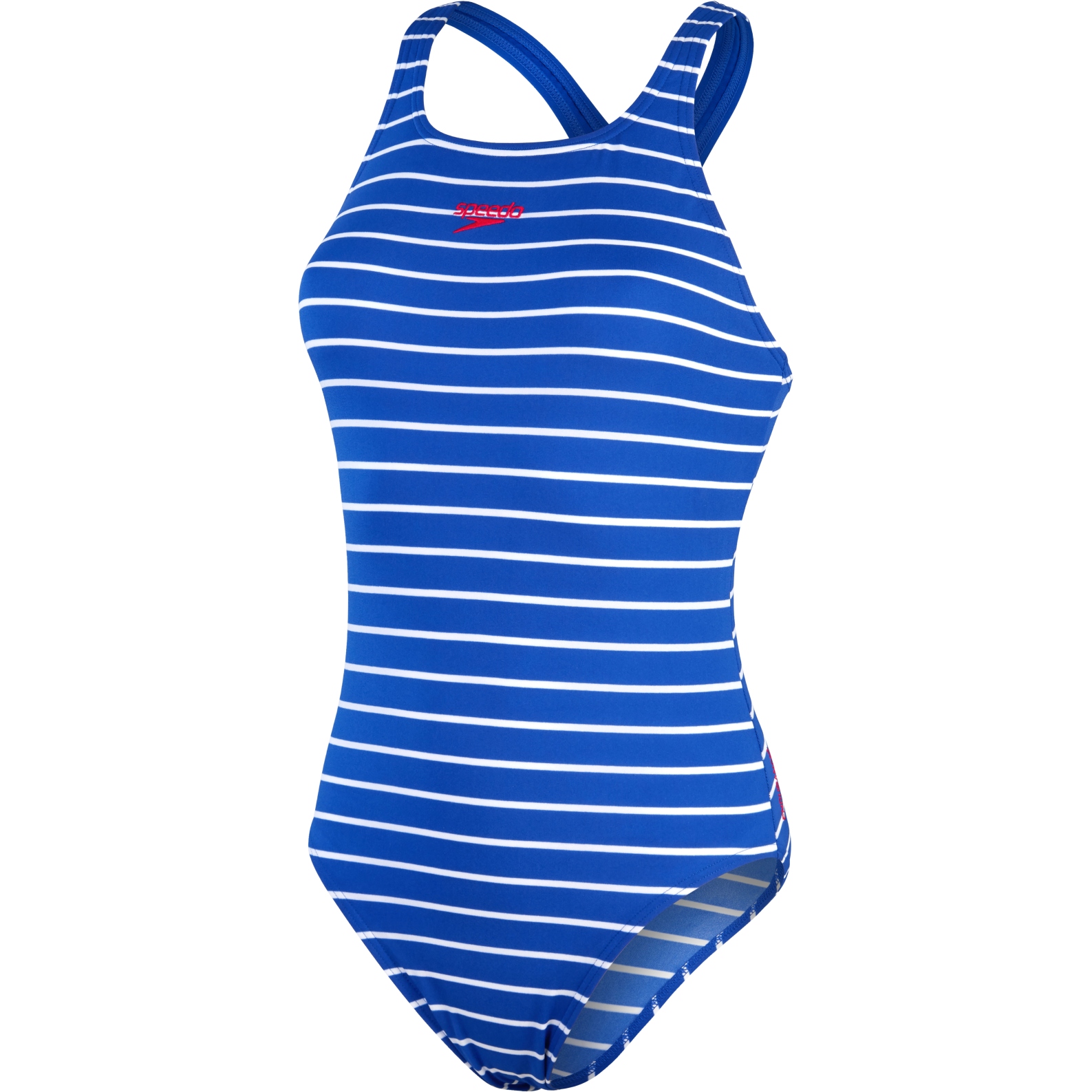 Picture of Speedo ECO Endurance+ Printed Medalist Swimsuit Women - chroma blue/white (fed red branding)