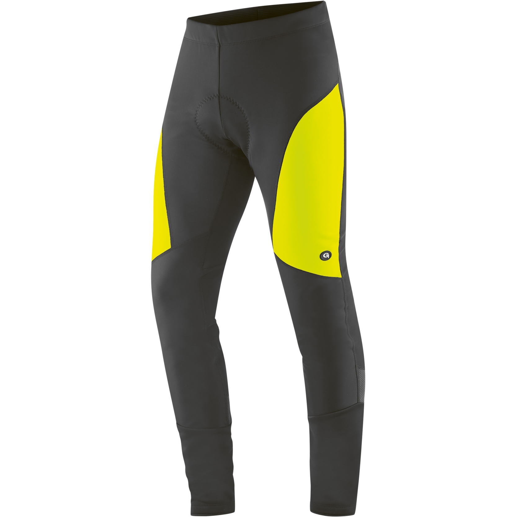 Picture of Gonso Montana Hip 2 Men&#039;s Bike Tights - Black / Safety Yellow