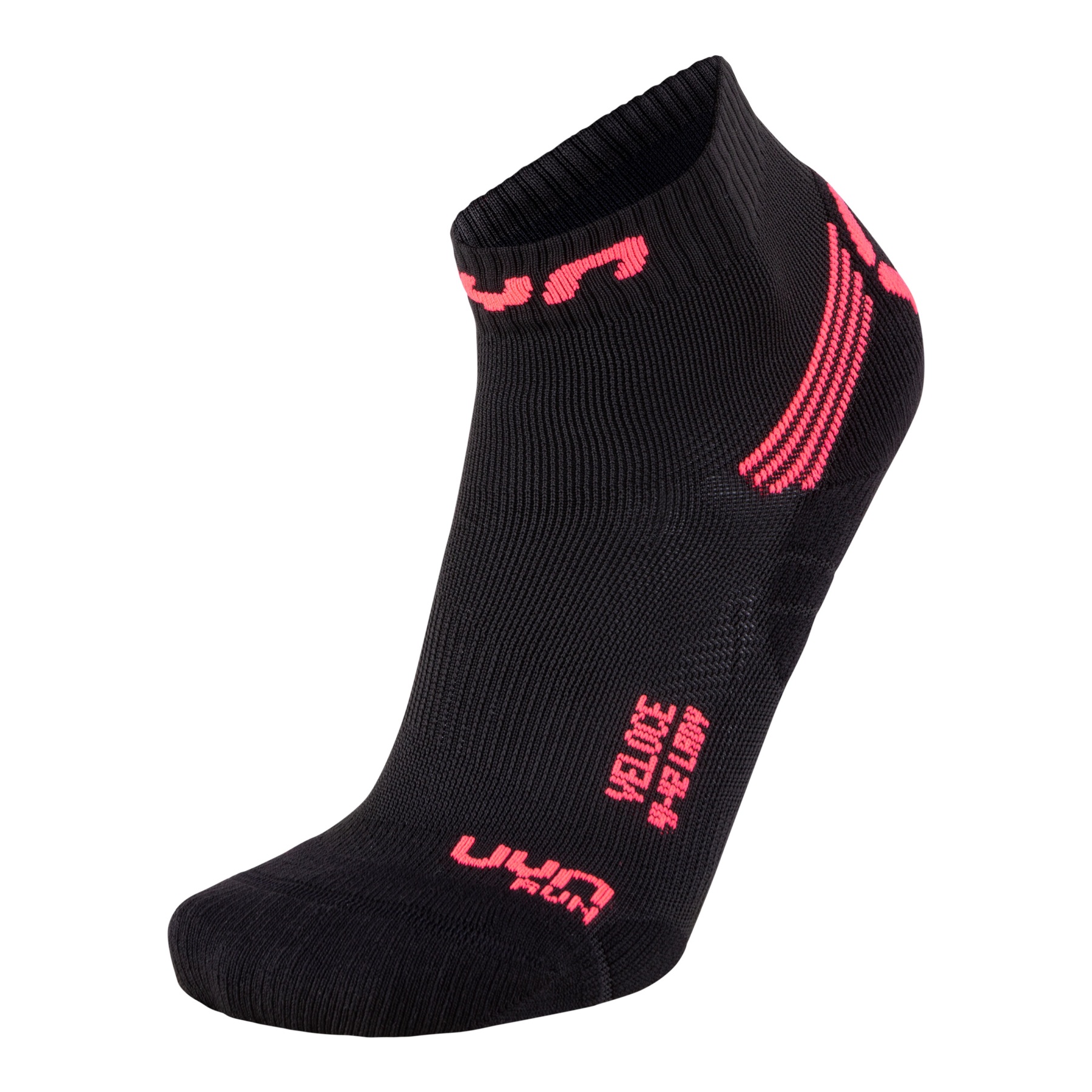 Image of UYN Run Veloce Socks Women - Black/Coral Fluo