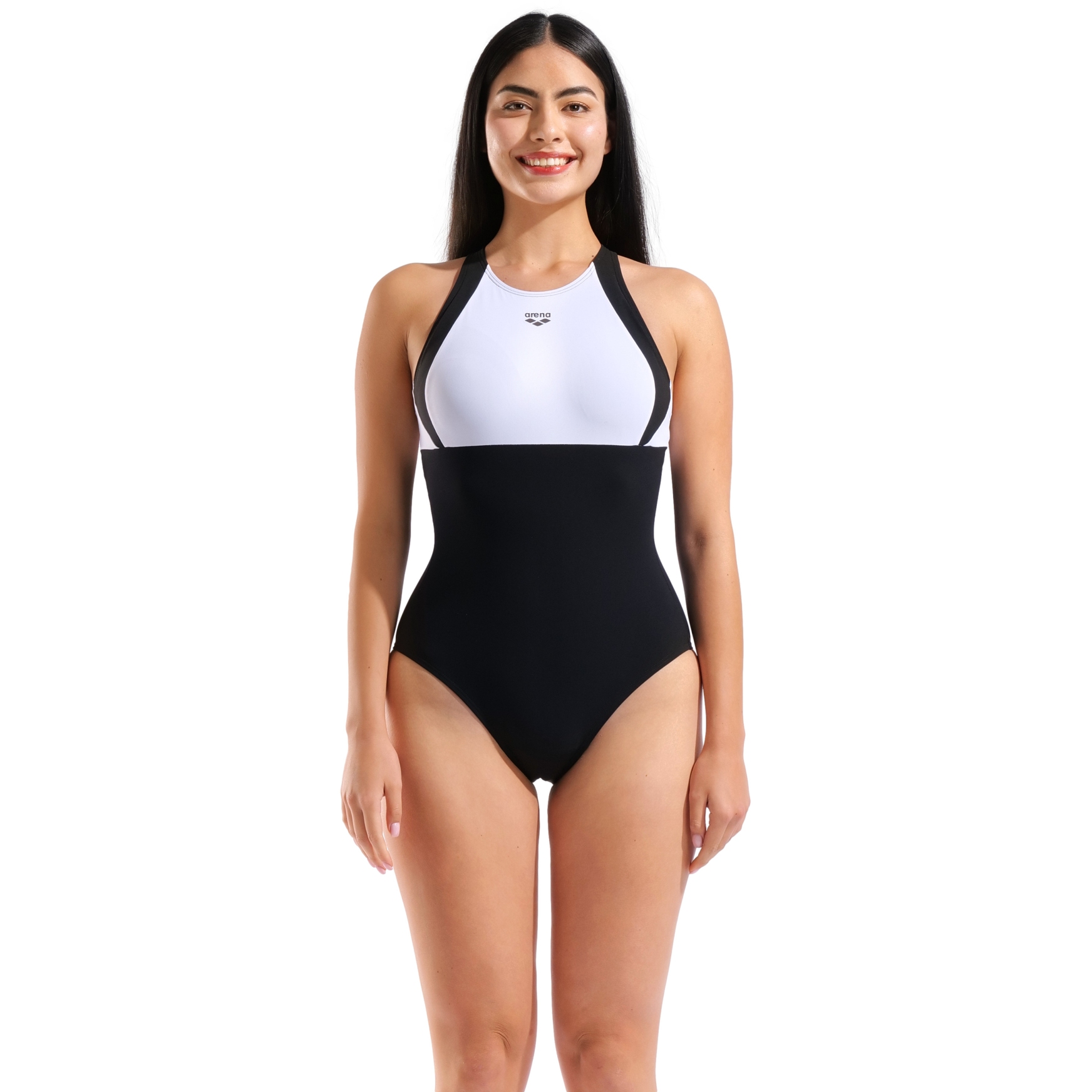 женский купальник Arena Shapewear Linda B-Cup - Черный/Белый/Black