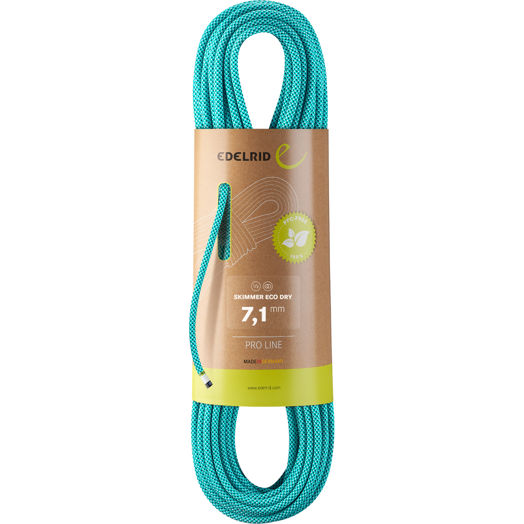 Image of Edelrid Skimmer Eco Dry 7,1mm Rope - 60m - icemint
