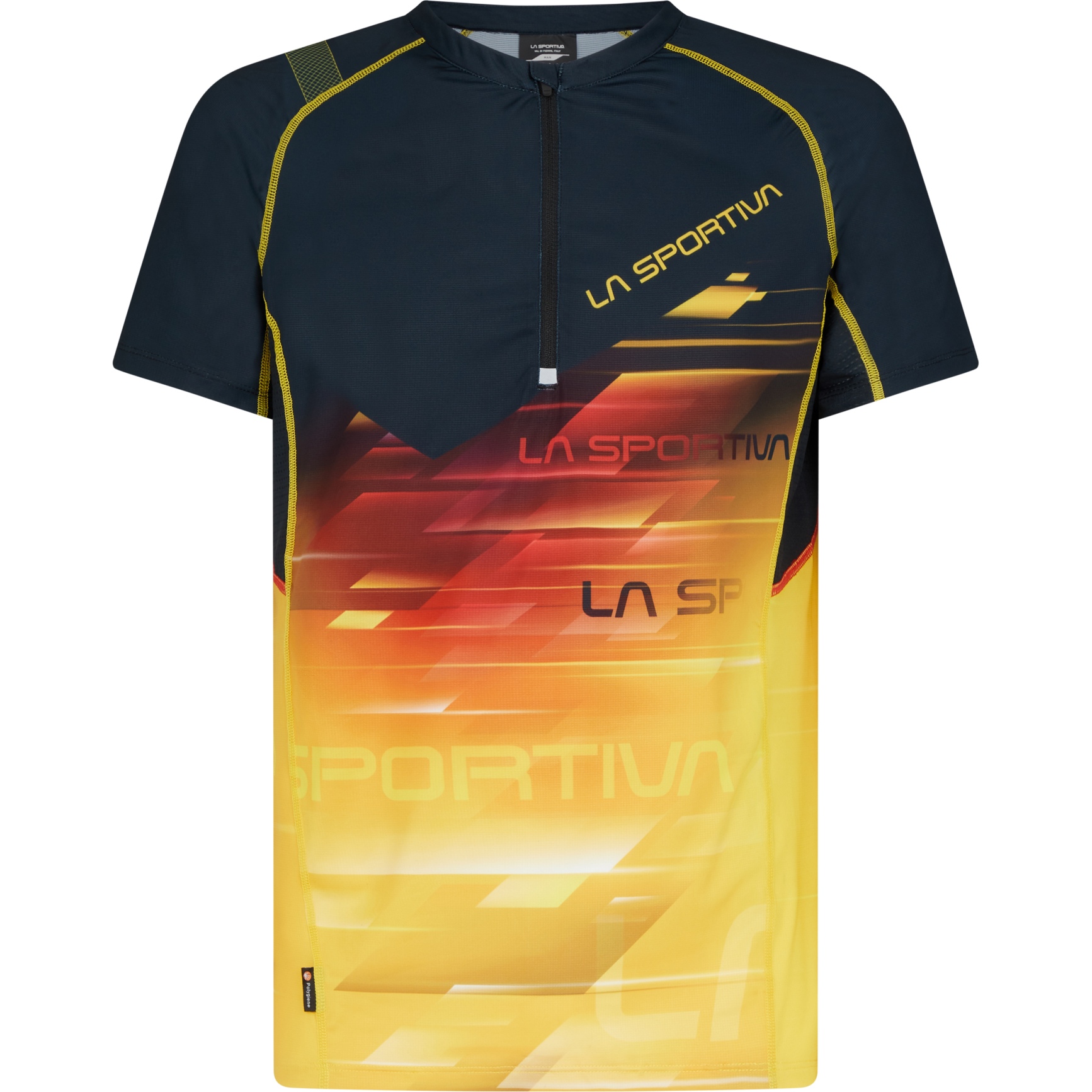 Picture of La Sportiva Xcelerator T-Shirt - Black/Yellow
