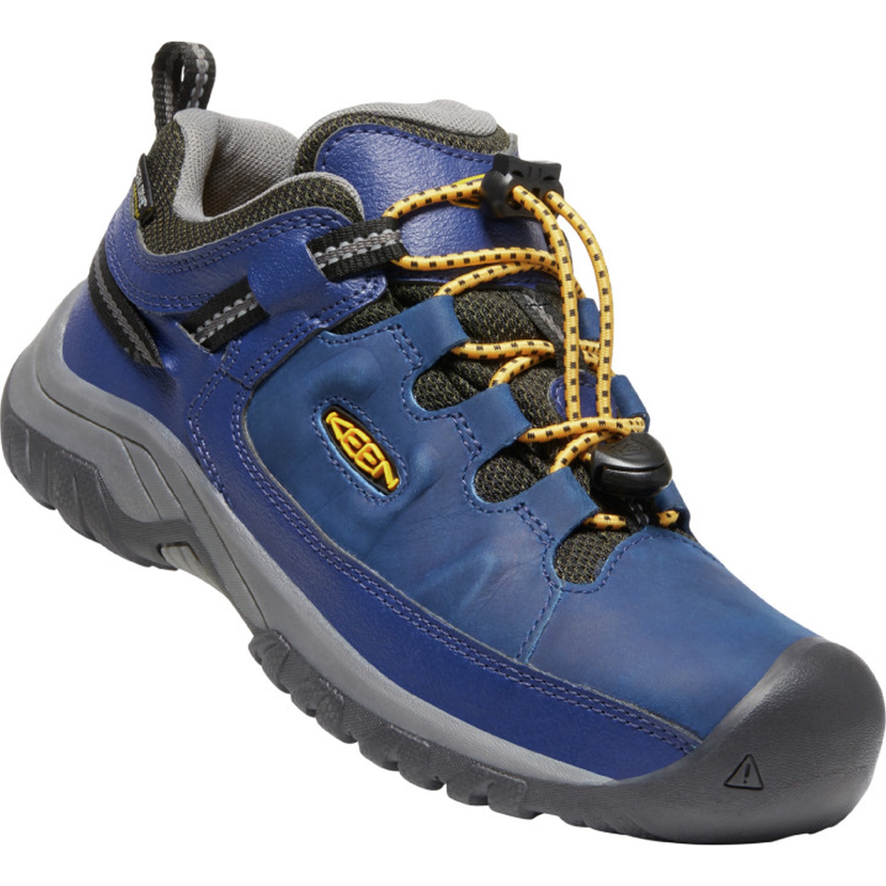Image of KEEN Targhee Low Waterproof Kids Hiking Shoes - Blue Depths / Forest Night (Size 32-39)