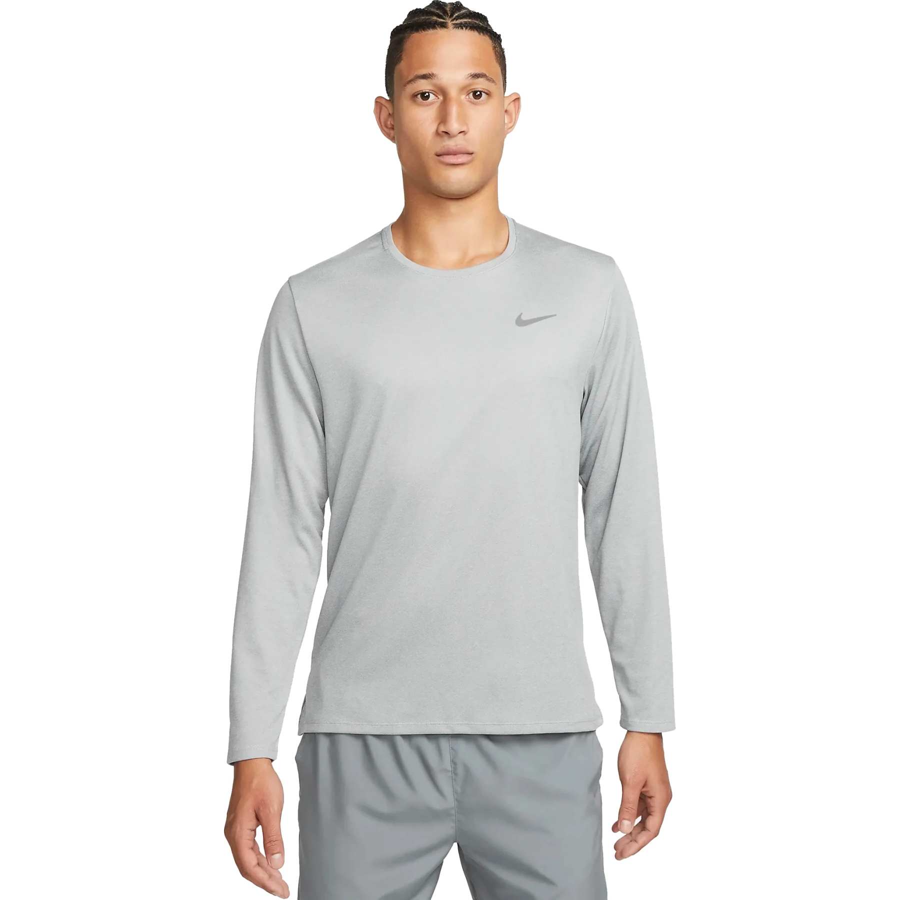 Picture of Nike Miler Dri-FIT UV Long-Sleeve Running Top Men - particle grey/grey fog/reflective silver FB7070-073