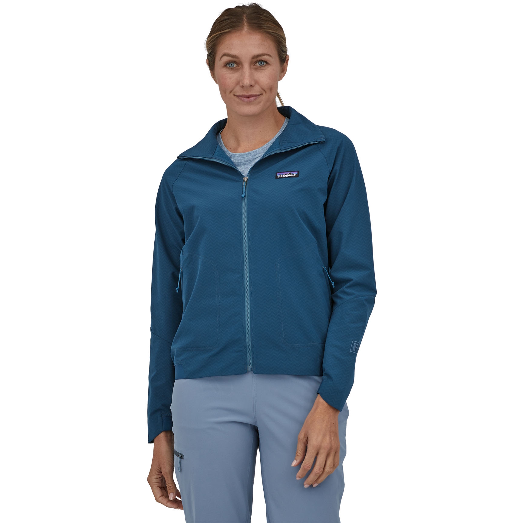 Picture of Patagonia Women&#039;s R1 CrossStrata Jacket - Lagom Blue